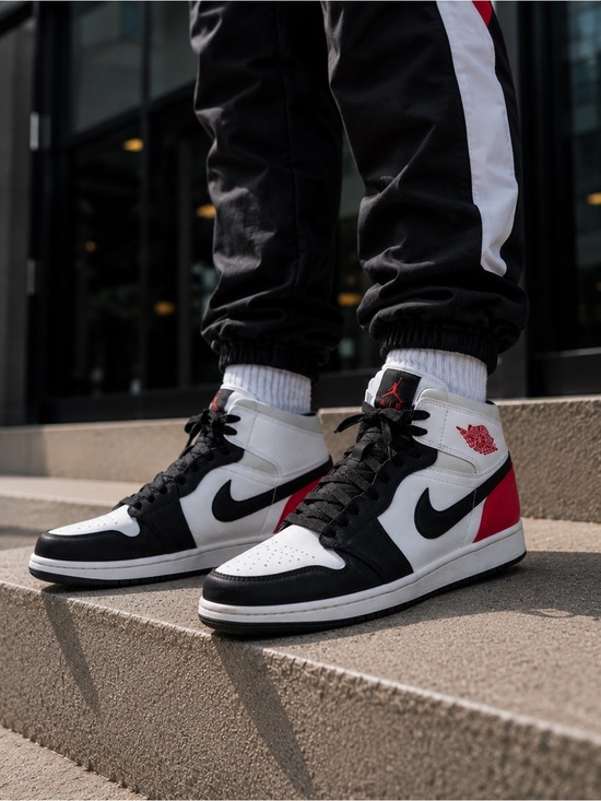 Nike Other - Nike Air Jordan 1 Mid White Black Gym Red Sneakers Men’s Size 15